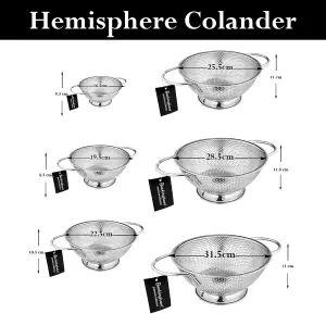 Buckingham Stainless Steel Micro-perforated Deep Colander / Strainer  25.5 cm