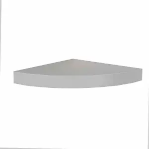 295mm floating hudson corner shelf kit, light grey