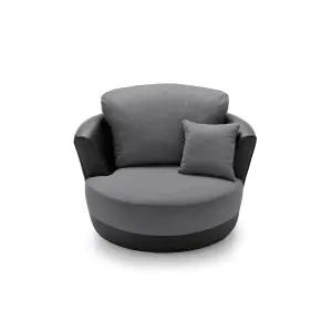 Dylan Swivel Chair in Dark Grey