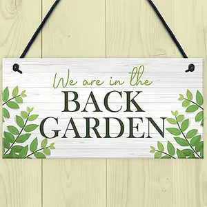 Back Garden Signs Hanging Door Wall Plaque Welcome Sign Home Decor Family Gift