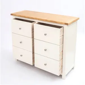 Maggiori 6 Drawer Chest of Drawers Chrome Knob