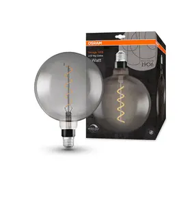 Osram LED G200 Filament Globe 4W E27 Dimmable Vintage 1906 Extra Warm White Smoke