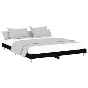 Berkfield Bed Frame Black 200x200 cm Engineered Wood