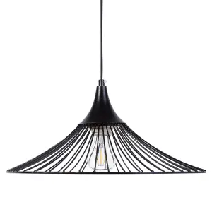 Metal Pendant Lamp Black GIONA