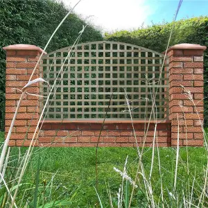 Premier Garden Supplies 3x Width: 6ft x Height: 3ft Arch Top Square Trellis Fence Topper Panel/Wall Climber Privacy Design