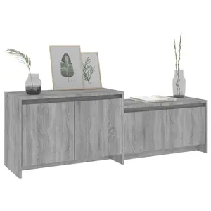 Berkfield TV Cabinet Grey Sonoma 146.5x35x50 cm Engineered Wood