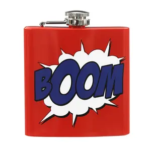 Maison by Premier Hip Flask Boom Design With Red Finish