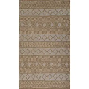 PARITA Machine Washable Jute Boho Area Rug 79 x 152 cm