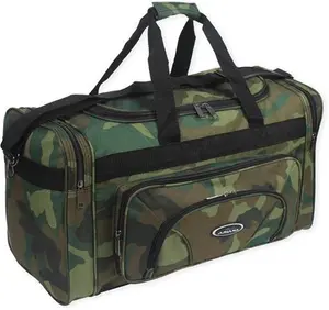 Camouflage Lightweight Holdall Duffle Cargo Travel Cabin Gym Bag (Camouflage)