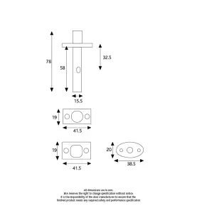 ERA Security Door Bolts - Polished Brass