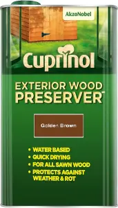 Cuprinol Exterior Wood Preserver Golden Brown 5L