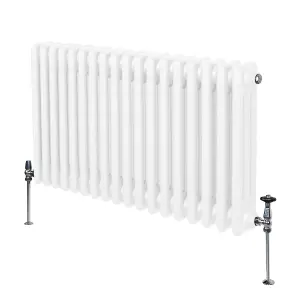 Traditional 3 Column Radiator - 600 x 832 mm - White