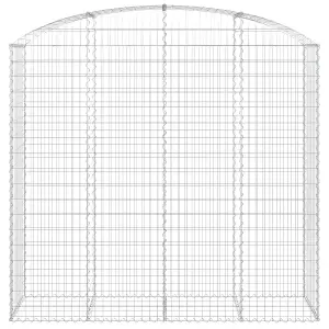 Berkfield Arched Gabion Basket 200x50x180/200 cm Galvanised Iron