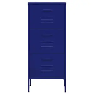 Berkfield Storage Cabinet Navy Blue 42.5x35x101.5 cm Steel