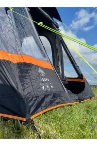 Loopo Breeze v2 Inflatable Campervan Awning - Charcoal & Orange