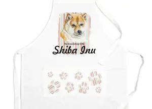 Purely Home Shiba Inu Apron - Novelty Kitchen Gift for Dog Lovers