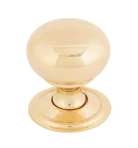 From The Anvil Polished Brass Mushroom Cabinet Knob 32mm