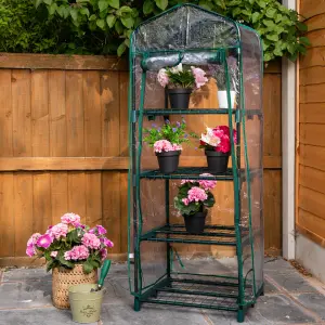 1.30m Outdoor Garden Patio Mini Greenhouse with 4 shelves