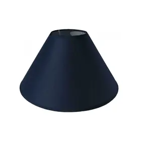 12" Cotton Coolie Lampshade - Navy Blue