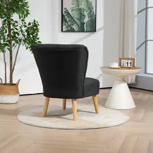 Cassaro Fabric Accent Chair - Black