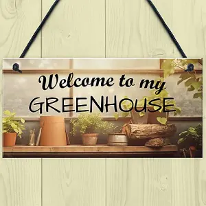 Red Ocean Novelty Greenhouse Sign Garden Sign Summerhouse Shed Sign Home Decor Gift Gardening Gift