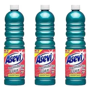 Asevi 21143 Concentrated Floor Cleaner, Cyan, 1 Litre (blue) (Pack of 3)