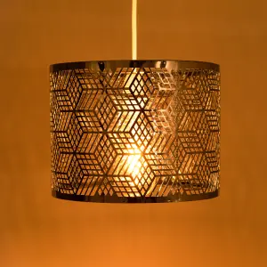 Innoteck Geometric Light Shade - Chrome Metal