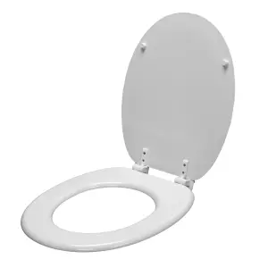 Nes Home Universal Classic Oval Shaped Design Toilet Seat & Fixings Tile Pattern Print