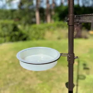 Water Dish, Mesh Seed Dish & Bracket Set for Selections Metal Bird Feeding Stations