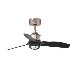 Luminosa Just LED Copper, Black Ceiling Fan 81cm Smart - Remote Included, 3000K