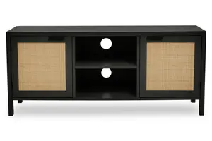 Interiors by Premier Sherman Black Wood Media Unit