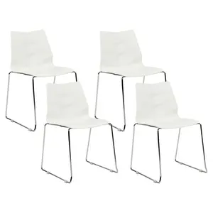 Bordiuk Stacking Side Chair (Set of 4) White