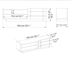 Decorotika Vamos TV Stand TV Unit for TVs up to 60 inch