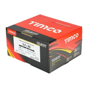 Timco - Velocity Premium Multi-Use Screws - PZ - Double Countersunk - Yellow (Size 5.0 x 80 - 1000 Pieces)