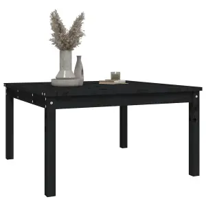 Berkfield Garden Table Black 82.5x82.5x45 cm Solid Wood Pine