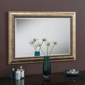 Yearn Decorative Champagne Framed Mirror 119x94cm