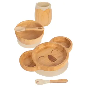 5pc Bamboo Koala Baby Weaning Set - Beige