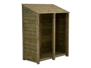 Wooden Premium Tongue & Groove Log Store (W-146cm, H-180cm, D-88cm)