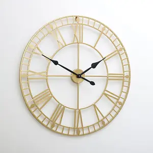 Melody Maison Large Gold Skeleton Wall Clock 80cm x 80cm