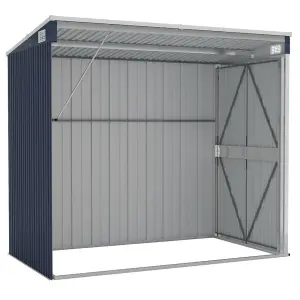 Berkfield Wall-mounted Garden Shed Anthracite 118x194x178 cm Steel