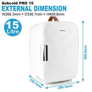 Subcold Pro 15L Mini Fridge Chequer White