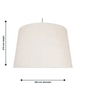 First Choice Lighting Set of 2 Linen Natural Linen 40cm Lightshade for Pendants or Lamps