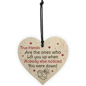 Cute Thank You Gift For Best Friend Birthday Xmas Wooden Heart Keepsake Gift