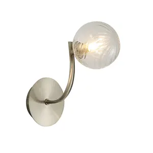 Luminosa Contemporary Wall Lamp Satin Nickle, Glass