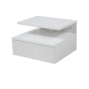 Cliffsage Manufactured Wood Bedside Table White