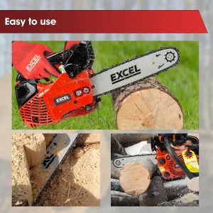 Excel 12" Petrol Chainsaw 25cc Heavy Duty Wood Saw