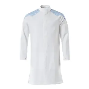 Mascot Food & Care Ultimate Stretch Jacket (White/Azure Blue)  (Medium)