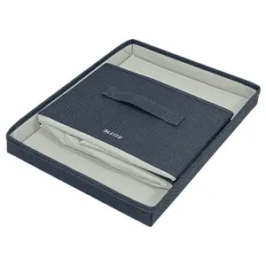 Leitz Velvet Grey 2-Pack Fabric Storage Box with Lid Medium