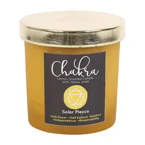 Something Different Lemon Solar Plexus Chakra Scented Candle Yellow (One Size)