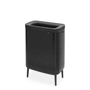 Brabantia Bo Hi 2 x 45 Litre Laundry Bin Matt Black